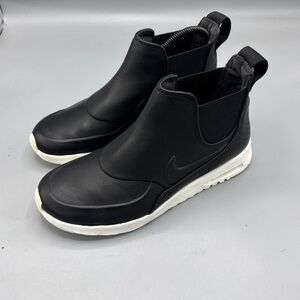 Nike Black Ankle Booties with White Soles